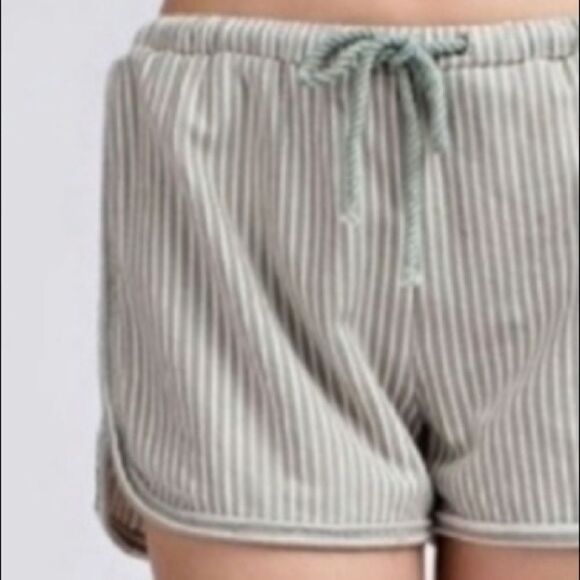 Striped Drawstring Shorts - Picture 9 of 14